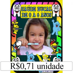 Mini Revista Saúde Bucal de 0 a 6 anos - Pacote c/ 14 unidades
